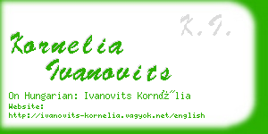 kornelia ivanovits business card
